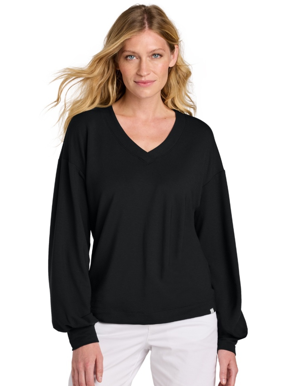 Travis Mathew Women’s Long Weekend V-Neck Black Size Medium